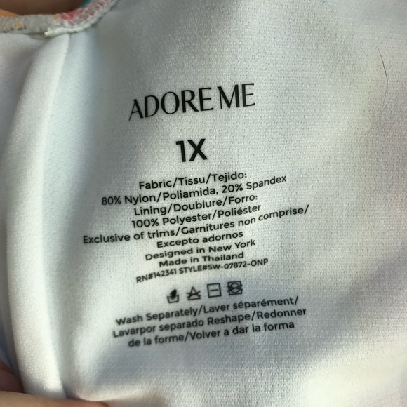 Adore me Andria Contour Plus stripped size 1X - Picture 5 of 9